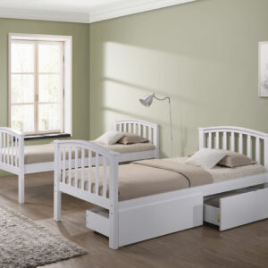 Barbican White Bunk Bed - Inc. Pair Of Underbed Drawers