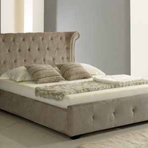 Luxury Designer Fabric Ottoman Storage Bed - Silo - 4ft6
