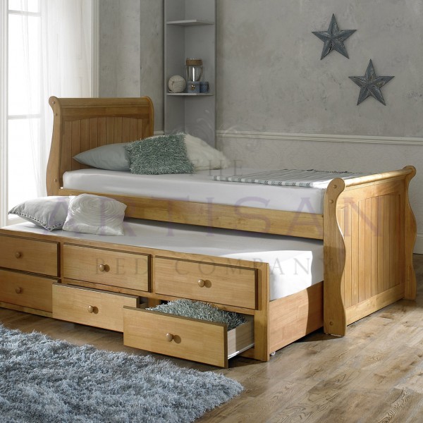 captain bed oak