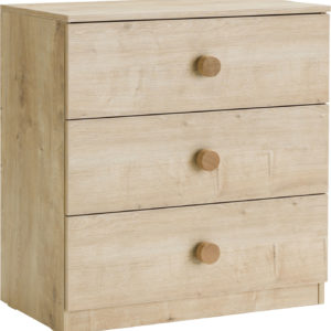 Cilek Mocha 3 drawer Bedroom Chest - MDF - Wooden Texture