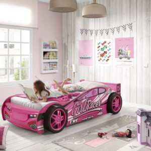 Girls Pink Sports Car Bed