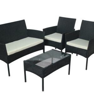 Rattan Outdoor Garden Furniture Sofa Set Table & Chairs 4PCS - Model: GET-GF0001