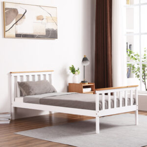 Modena White Wooden Bed